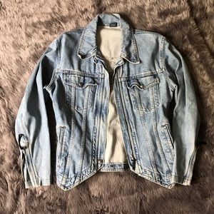 Vintage Harley Davidson Denim Biker Jacket